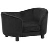 vidaXL Dog Sofa Black