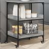 vidaXL Kitchen Trolley Gray Sonoma 23.6"x16.1"x31.7" Engineered Wood