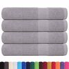 vidaXL Sauna Towel Set of 4 Grey 100% Cotton 31.5 x 78.7 in