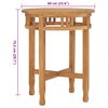 vidaXL Bistro Table Teak Solid Teak wood Small Durable Bistro Table