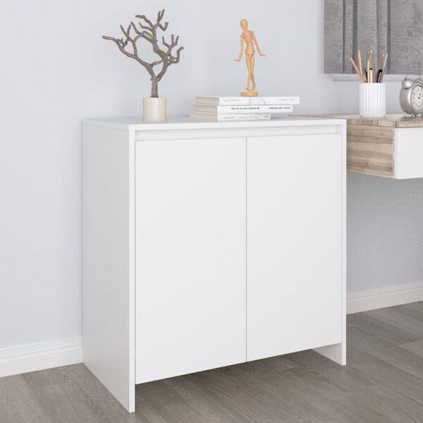vidaXL Sideboard White 27.6"x16.1"x29.5" Engineered Wood