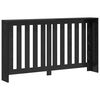vidaXL Radiator Cover Black Oak 58.66 x 7.87 x 32.28 in