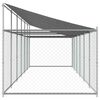 vidaXL Dog Cage Grey Galvanized steel, water-resistant fabric Extra Large