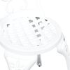 vidaXL Garden Bistro Set 3 pcs White Aluminium