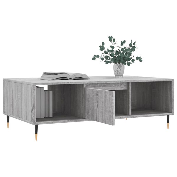 vidaXL Coffee Table Grey Sonoma Engineered wood, iron Medium