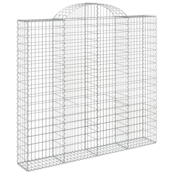 vidaXL Arched Gabion Baskets 25 pcs 78.7x19.7x180/200" Galvanised Iron