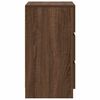 vidaXL Bedside Cabinet Set of 2 Brown Oak Engineered Wood Small