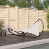 vidaXL Rocking Sun Lounger Cream Steel, Textilene Standard