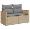vidaXL Garden Sofa Set Beige, Light grey