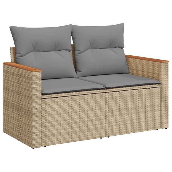 vidaXL Garden Sofa Set Beige, Light grey