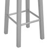 vidaXL Bar Stool Set of 2 Black and Silver Steel and MDF