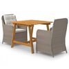 vidaXL Dining Set Brown, Cream White