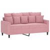 vidaXL Sofa Set Pink Velvet (100% polyester), metal, textilene, plywood