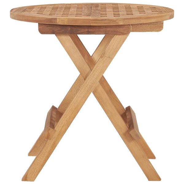 vidaXL Garden Table Teak Solid Teak wood Small Foldable Folding Table