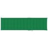 vidaXL Sun Lounger Natural Teak, Green Cushion