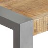 vidaXL Dining Table Rough Mango Wood and Grey