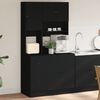 vidaXL Kitchen Cabinet Black 37.4"x19.7"x70.9" Engineered Wood