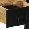 vidaXL Console Table Natural wood and black Solid mango wood, metal frame
