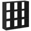 vidaXL Bookcase Black Engineered wood 40.2 in x 12.6 in x 40.2 in