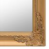 vidaXL Free-standing Mirror Gold Glass, eucalyptus wood, engineered wood