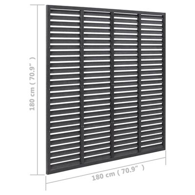 vidaXL Louver Fence WPC 70.9"x70.9" Gray