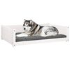 vidaXL Dog Bed White Solid Pine Wood 41.5 x 29.7 x 11.0 in Minimalistic