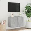 vidaXL TV Cabinet Concrete Gray Engineered Wood Medium TV Cabinet
