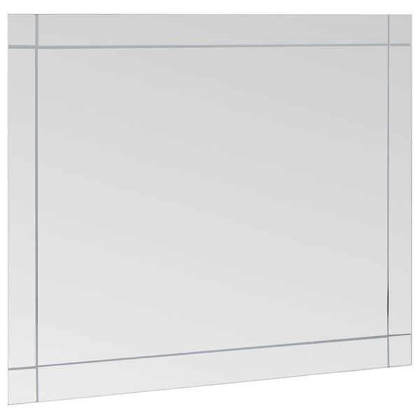 vidaXL Wall Mirror Silver Glass 39.4 x 23.6 in Wall Mounting