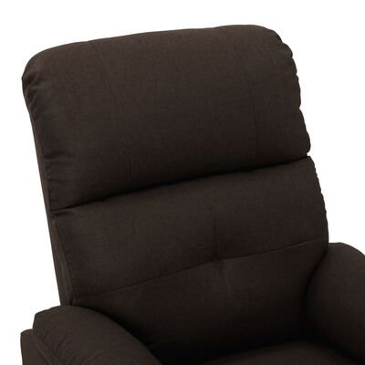 vidaXL Electric Massage Recliner Chair Dark Brown Fabric