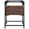 vidaXL Bedside Cabinet Set of 2 Brown Oak Engineered Wood, Steel, Glass