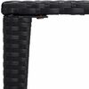 vidaXL Garden Nesting Table Black PE rattan, powder-coated steel