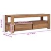 vidaXL TV Cabinet Natural Teak Solid Teak Wood 47.2 x 11.8 x 15.7 in