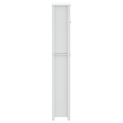 vidaXL Over-the-Toilet Storage BERG White 23.6"x10.6"x64.8" Solid Wood