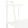 vidaXL Desk White Engineered wood, Powder-coated steel Medium