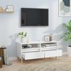 vidaXL TV Cabinet White Engineered wood, eucalyptus wood Medium