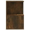 vidaXL Bedside Cabinet Smoked Oak Engineered Wood Small Bedside Cabinet