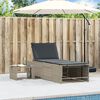 vidaXL Sun Lounger Light grey, Dark grey
