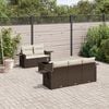 vidaXL Garden Sofa Set Brown