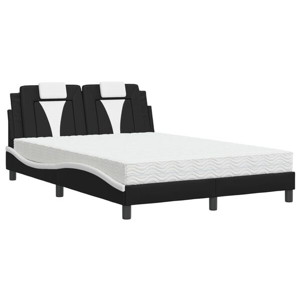 vidaXL Bed Black and White