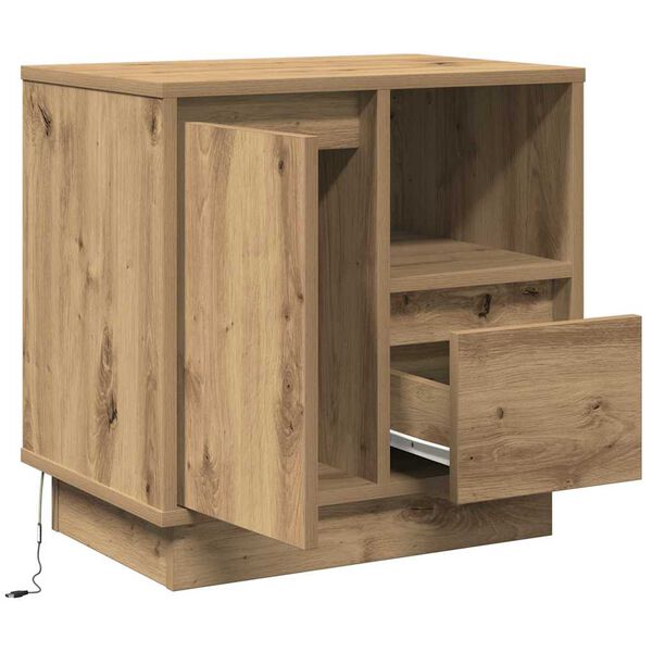 vidaXL Bedside Cabinet 2 pcs Artisan Oak 19.69 x 13.58 x 19.69 in