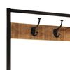 vidaXL Coat Rack Mango wood with black iron frame Solid mango wood and iron