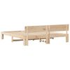 vidaXL Bed Frame Natural 70.87 x 78.74 in Solid Pine Wood