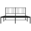 vidaXL Bed Frame Black Powder-Coated Steel 47.2 x 78.7 in Bed Frame