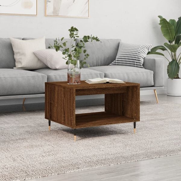 vidaXL Coffee Table Brown Oak Engineered Wood Medium Coffee Table