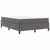 vidaXL Bed Frame with Mattress Grey 55.12 x 78.74 in Fabric