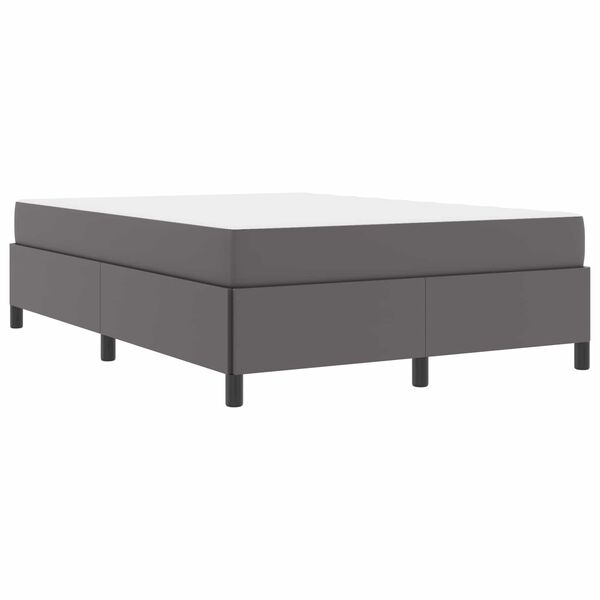 vidaXL Bed Frame with Mattress Grey 55.12 x 78.74 in Fabric