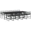 vidaXL Garden Dining Set Black