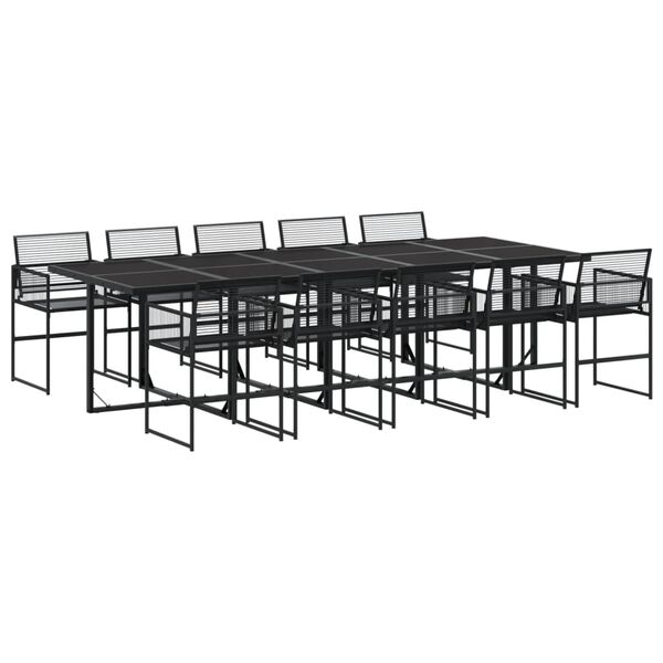 vidaXL Garden Dining Set Black