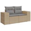 vidaXL Garden Sofa Set Beige Poly Rattan Large Modular