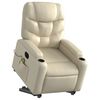 vidaXL Electric Stand Up Massage Recliner Chair Cream